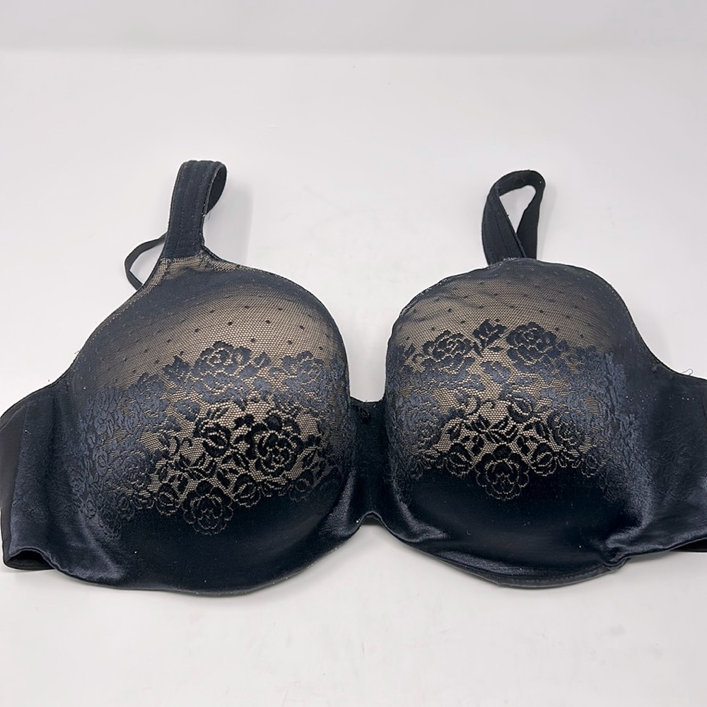 Soma Black Nude Lace Full Coverage Padded Bra Size 44DD